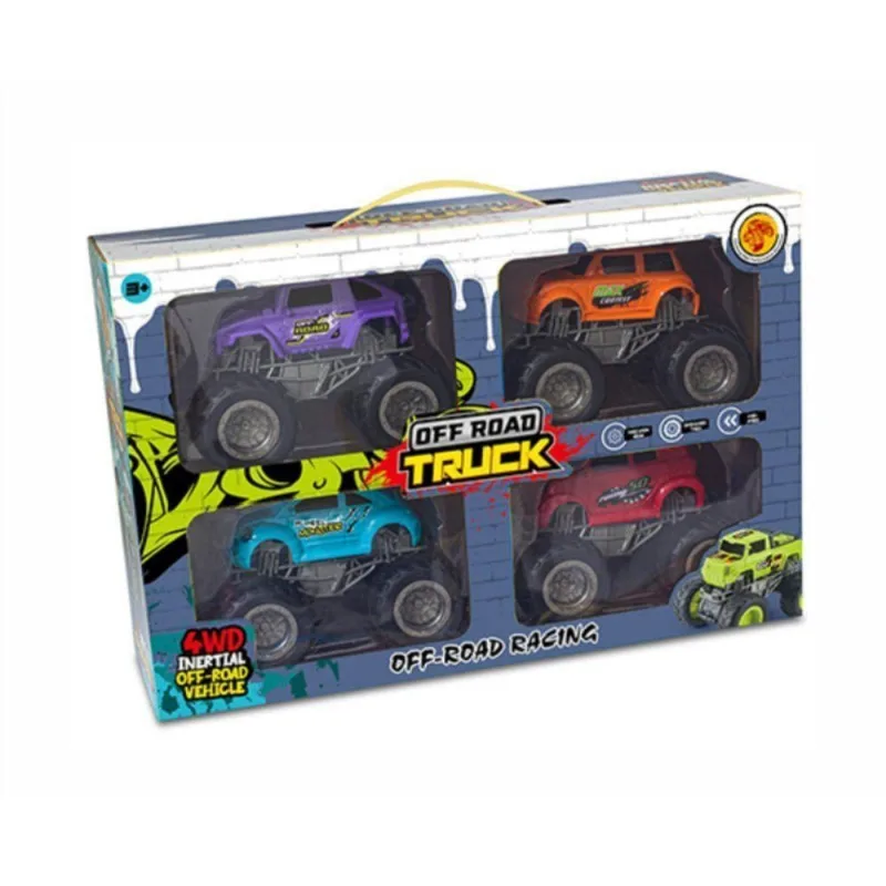 Maleta com Carrinhos Monster Truck para Brincar e Guardar Vermelho DDG Toys