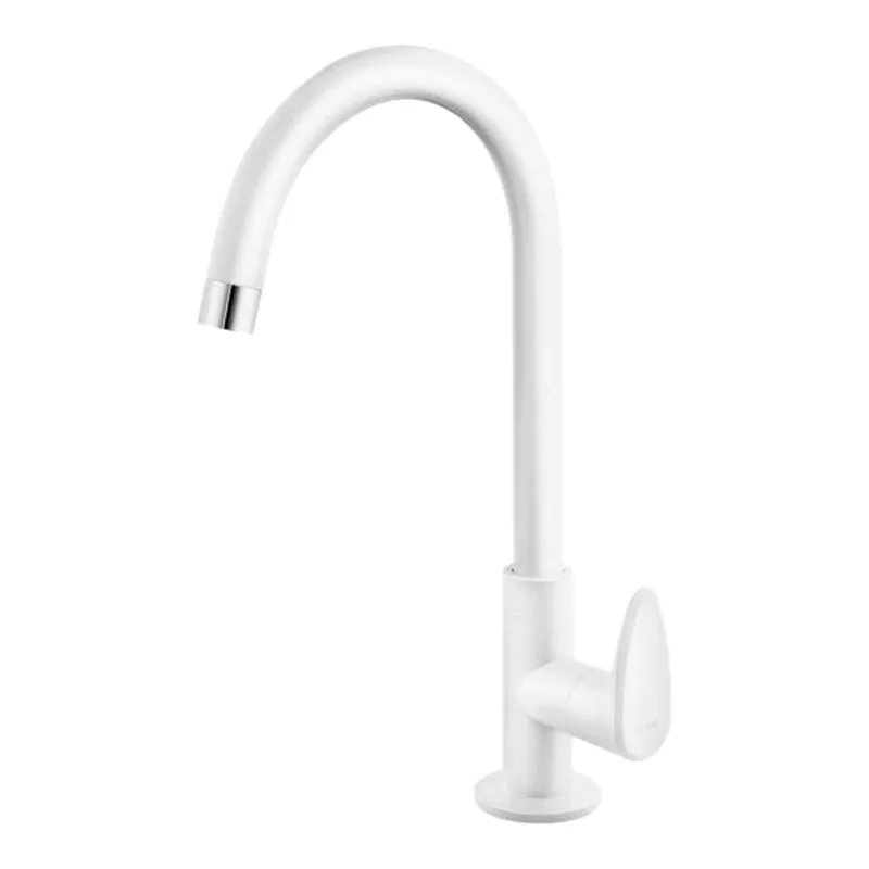 Torneira de Parede para Cozinha Allure Bica Móvel Branca - Viqua