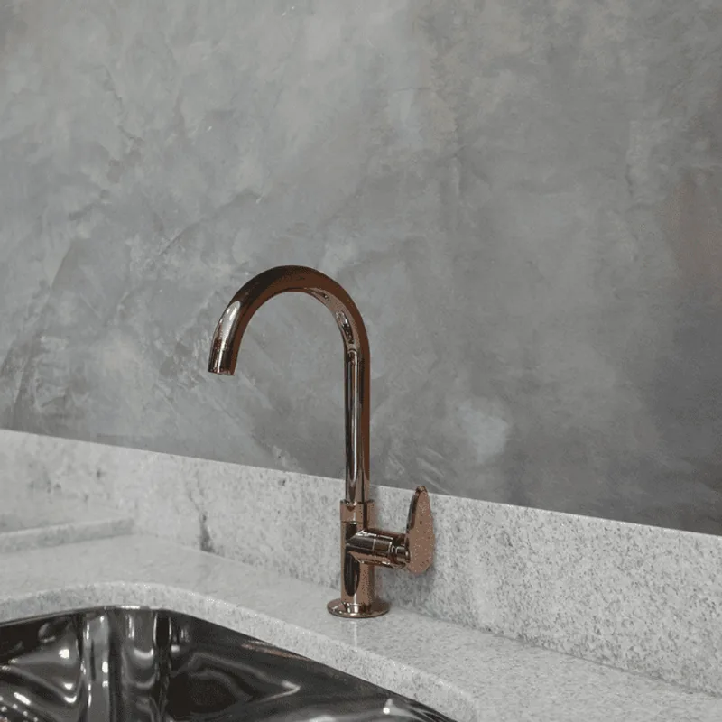 Torneira De Mesa Bica Móvel Para Cozinha Allure Decore Rose Gold Viqua