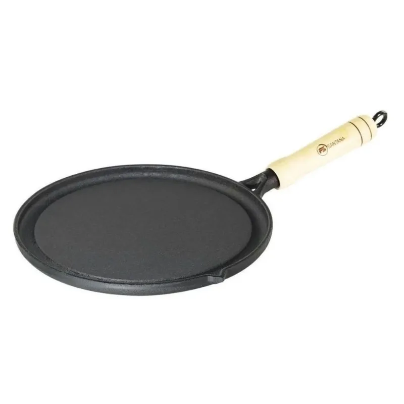 Bifeteira Redonda Lisa, Com Cabo, 25Cm De Diâmetro - Santana