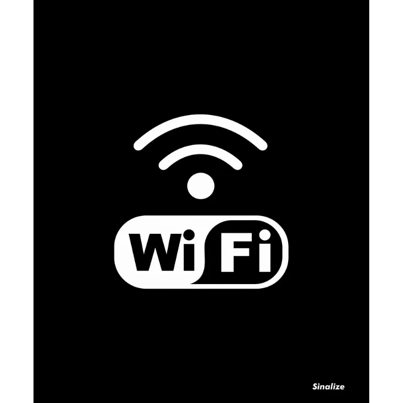 Placa Em Poliestireno 15X18Cm Wifi