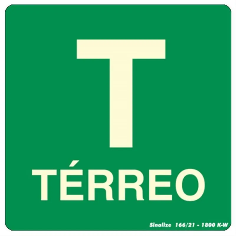 Placa Pvc Fotoluminosa 15x15 Térreo - 350ah - Sinalize Sinalize