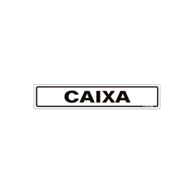 Placa de Sinalização em PS 5x25cm Caixa Sinalize Peça