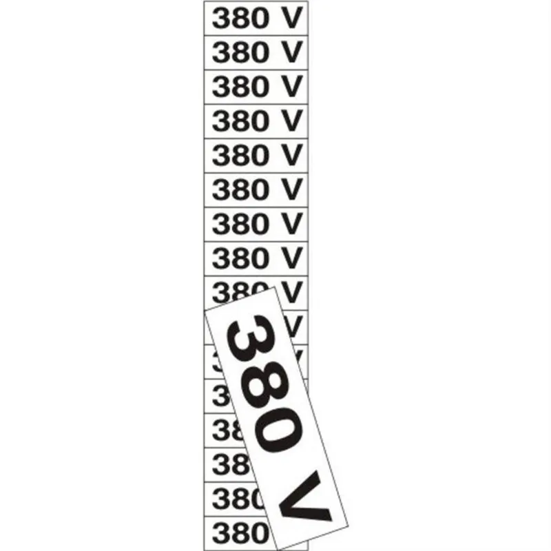 16 Placas De Poliestireno Auto-adesiva 4x1.5cm 380 V - 200 Ba - Sinalize Placa Poliest 380volts C-16pcs 4x1,5cm 200ba