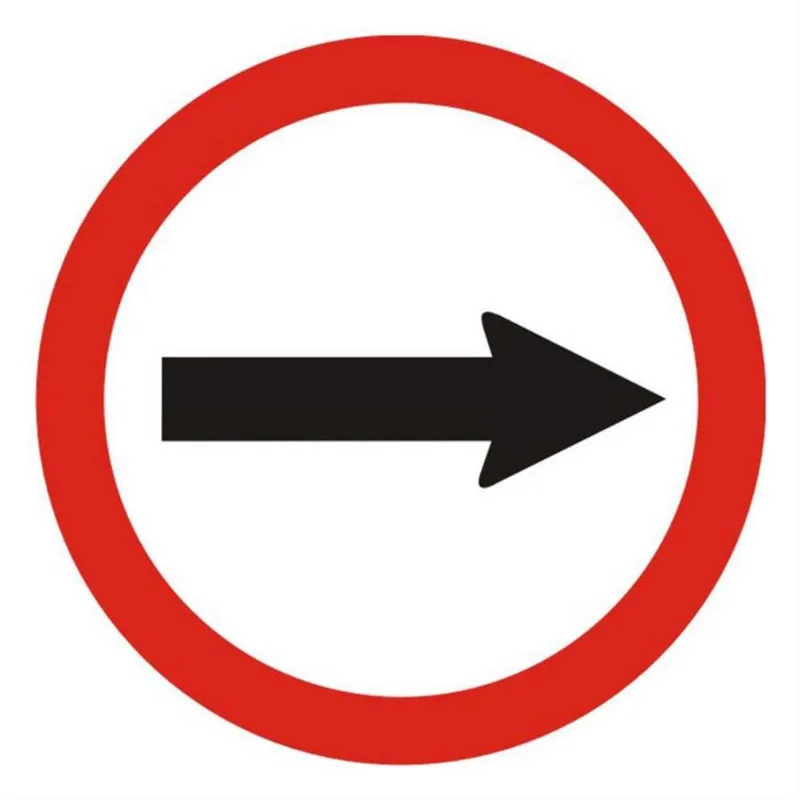 Placa De Poliestireno Auto-adesiva 45x45cm Sentido Obrigatório - 300 Ae - Sinalize Sinalize