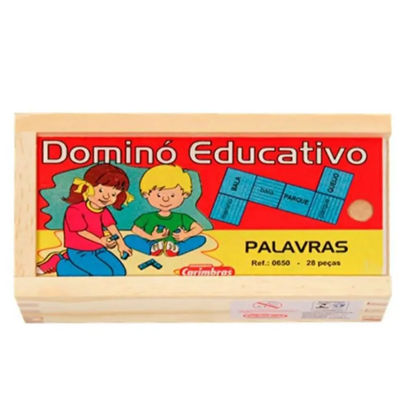 Dominó Educativo Carimbras 28 Peças - Estímulo Memória