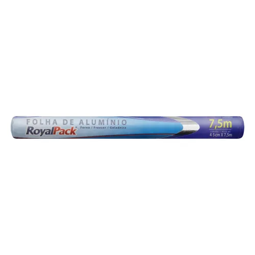 Papel Aluminio 45cm 7,5m Royal Pack - ROYAL PACK - Papelaria