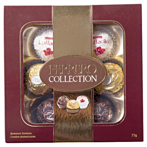 Bombom Ferrero Collection Caixa 77g 7 Unidades - FERRERO ROCHER - Mercearia
