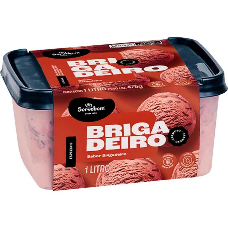 Sorvete Sorvebom Brigadeiro 1L