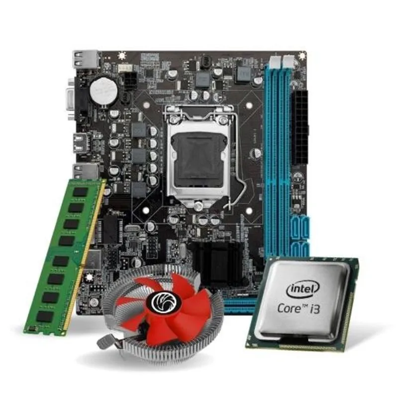 Kit Pl Mãe H310 + Processador I3 9100 + Memoria 8 Gb Ddr4 + Cooler