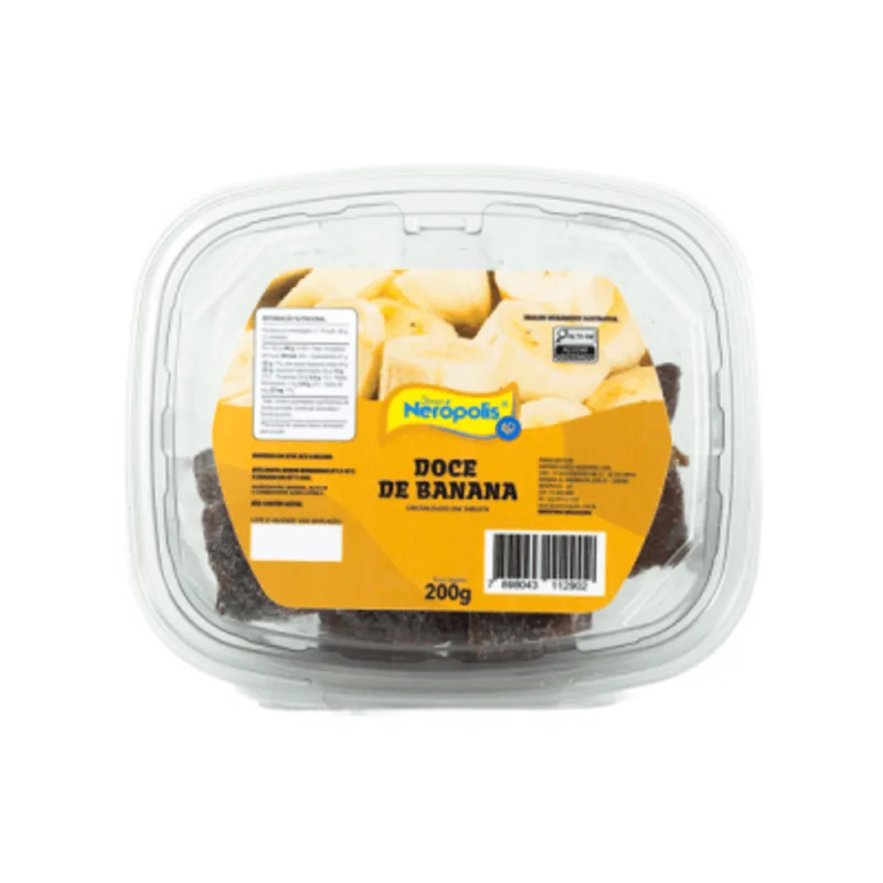 Doce de Banana Doces Neropolis Cristalizado Bandeja 200g