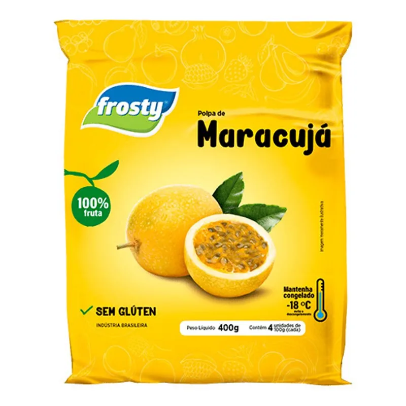 Polpa de Fruta Frosty Maracujá 400g