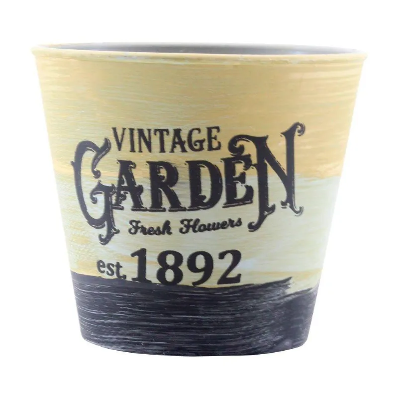 Mini Vaso De Planta Cachepot Estampado Decorado 11cm
