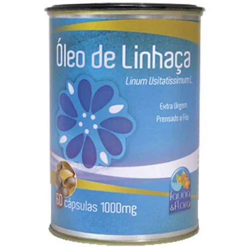 Óleo De Linhaça Dourada 1000mg 60cps . - FAUNA E FLORA