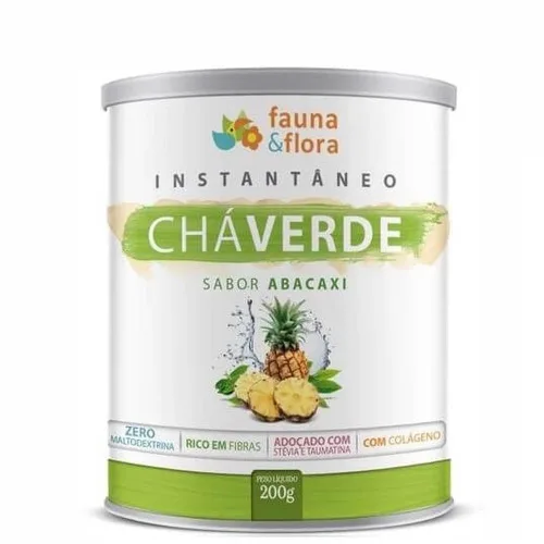 Cha Verde Istantaneo Abacaxi 200g Fauna E Flora - FAUNA E FLORA - Mercearia