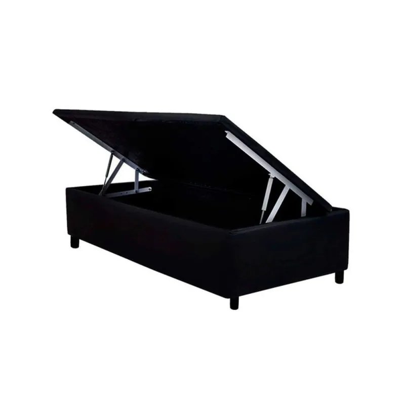 Cama Box Baú Universal Solteiro Courano Preto (88x35)Costa Rica - Não Disponível - Móveis