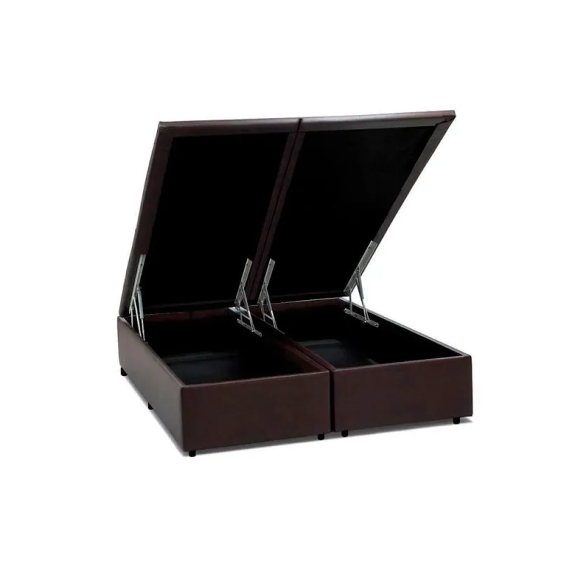 Cama Box Baú Universal King Courano Brown (193x203x35) - Costa Rica - Não Disponível - Móveis