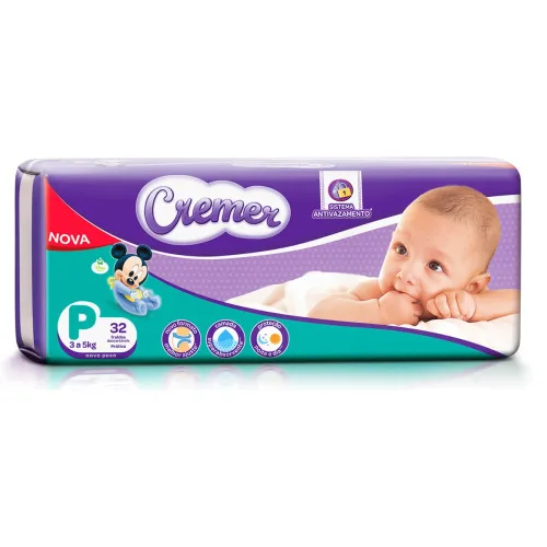 Fralda Infantil Cremer C/32 Pratica P Pc - CREMER - Bebê