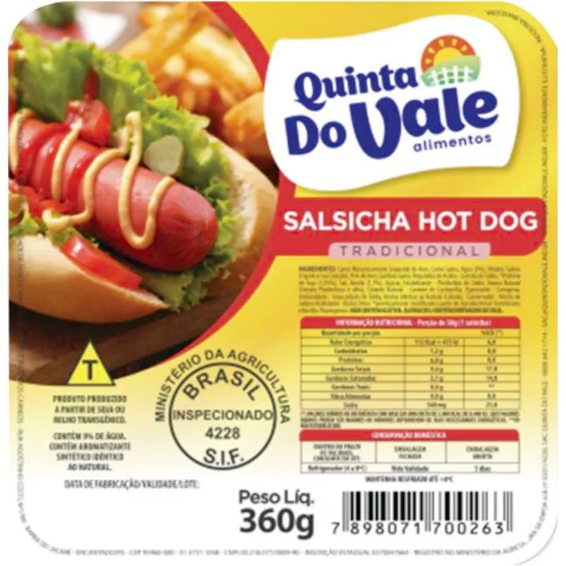 Salsicha Quinta do Vale Resfriada 360g