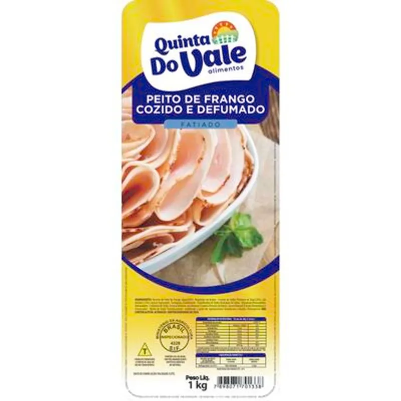 Peito de Frango Cozido Quinta do Vale Defumado Fatiado 1kg