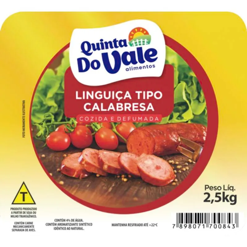Linguiça Calabresa Quinta do Vale Defumada 2,5kg