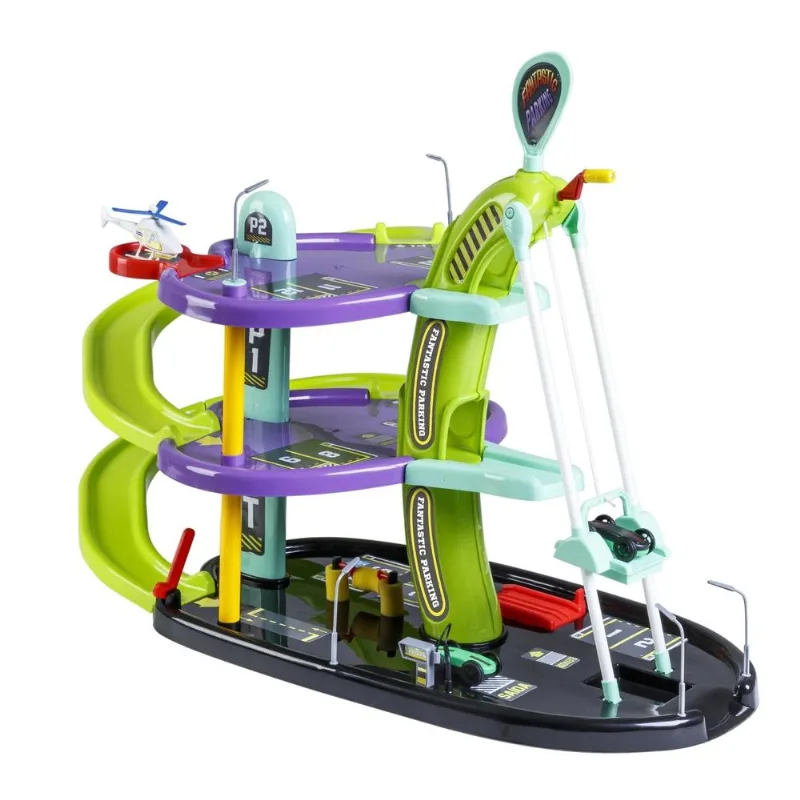 Posto Fasntastic Parking Roxo e Verde - Maptoys