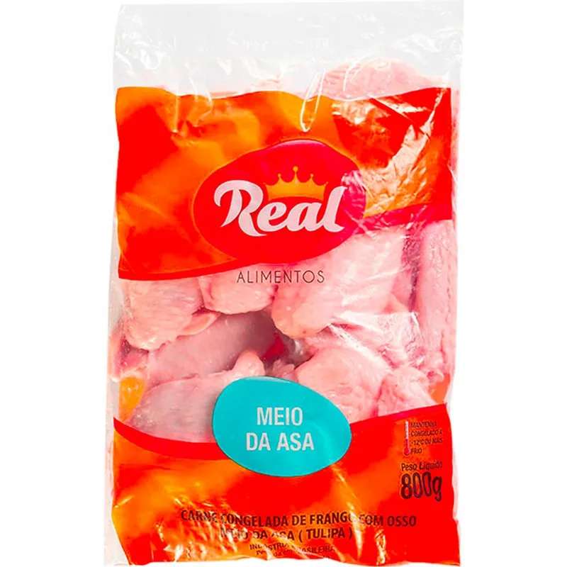 Meio da Asa de Frango Real Congelada 800g