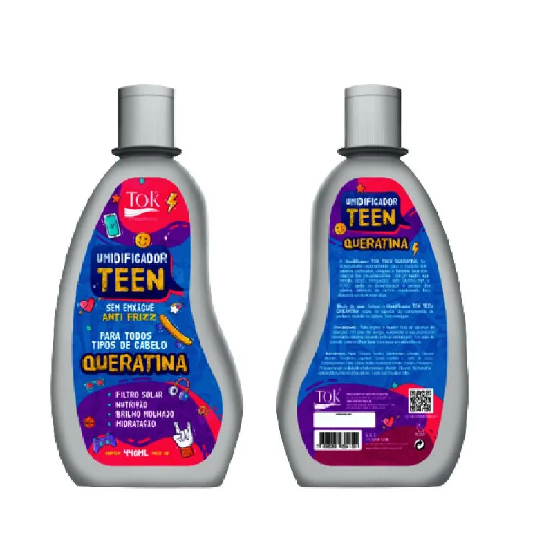 Umidificador Tok Teens Queratina 440ml