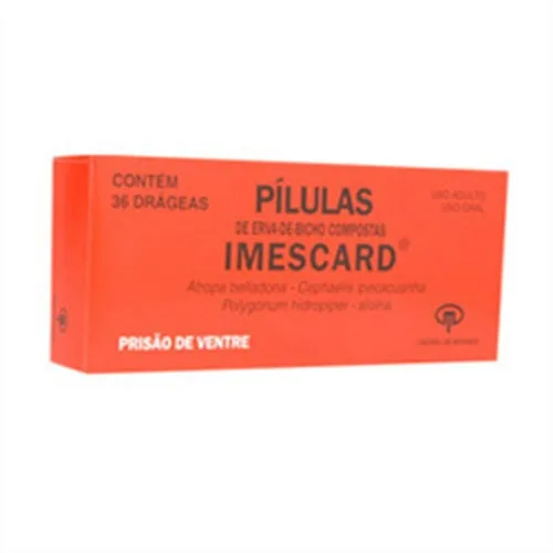 Pílulas De Erva De Bicho Imescard 10mg 10mg 30mg 10mg C/ 36 Drágeas - N/A - Farmácia