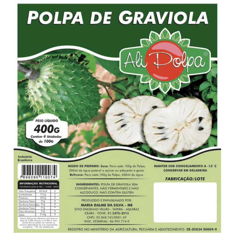 Polpa de Fruta A.Polpa Graviola 400g