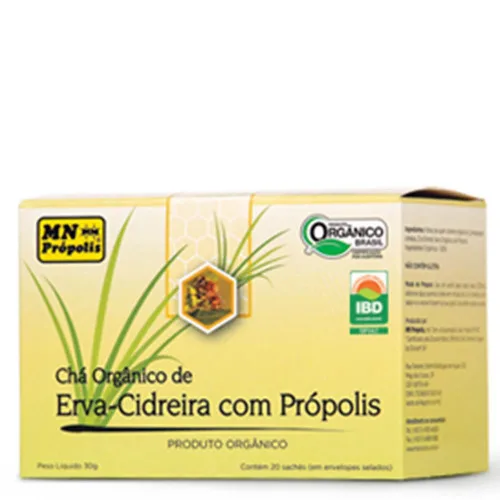 Cha Mn Propolis Capim Cidreira C/propolis - MN PROPOLIS - Mercearia