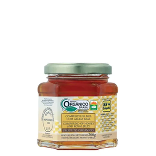 Mel Composto Mn Propolis Geleia Real Organico - MN PROPOLIS - Suplementos