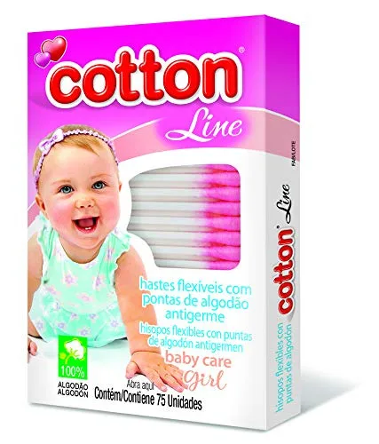 Hastes Flexiveis Cotton Line C/75 Ponta Rosa - COTTON LINE - Infantil