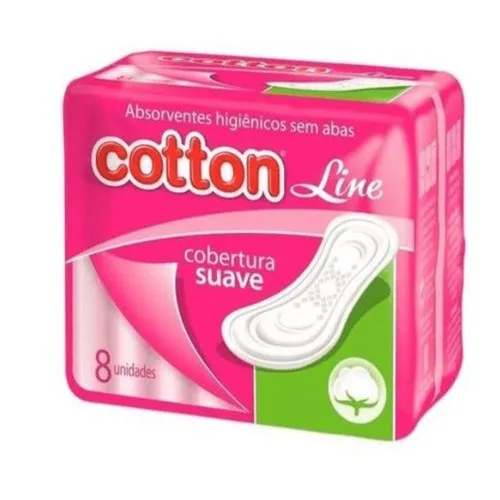 ABSORVENTE COTTON LINE SUAVE 8UN - COTTON LINE