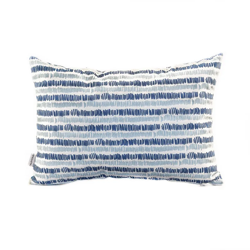 Almofada Speciata Velveteen 30 Cm X 50 Cm Line Blue