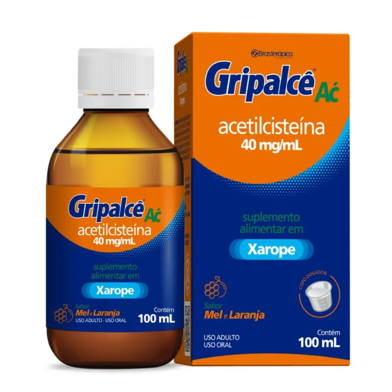 Gripalcê Ac Acetilcisteína 40mg/ml Xarope Mel Laranja 100ml