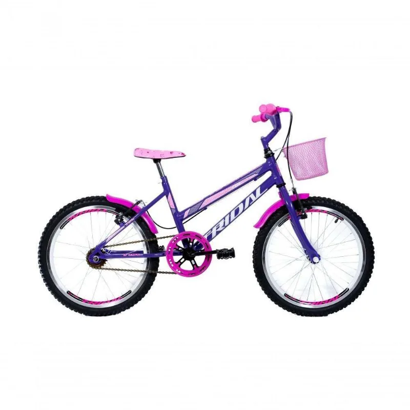 Bicicleta Aro 20 Feminina Infantil Tridal - Lilás - 14