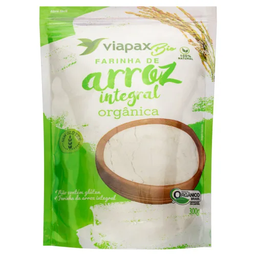 Farinha De Arroz Integral Orgânica Viapax Bio Sachê 300g - VIA PAX