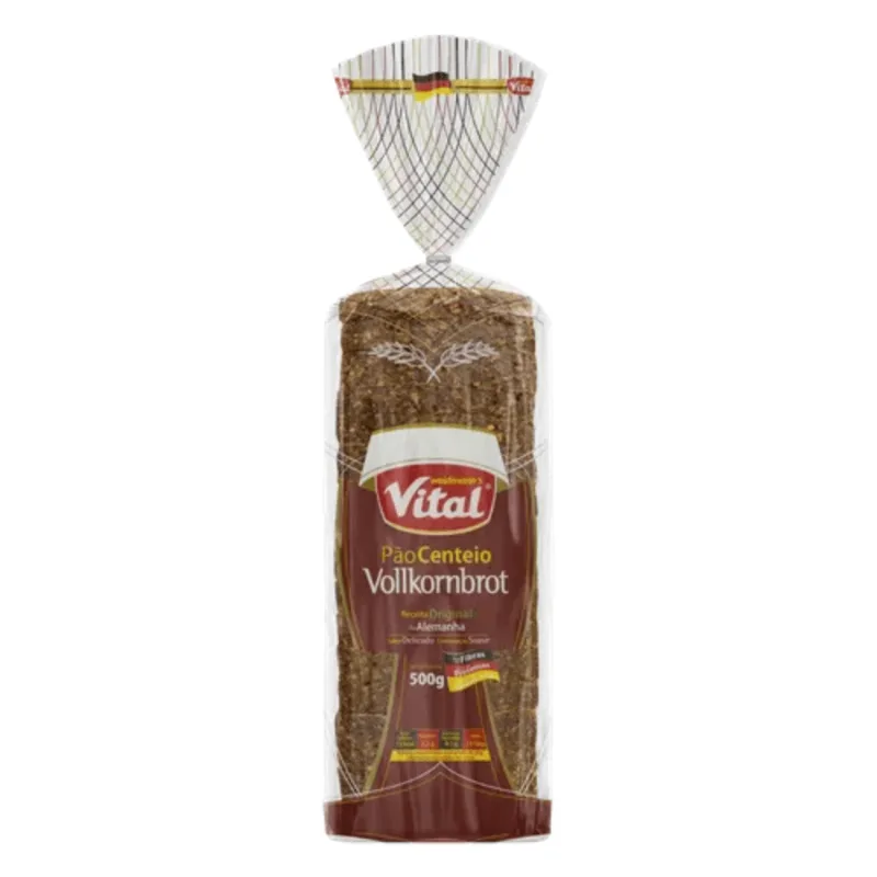 Pão Vital Tipo Alemão Centeio Sem Lactose 500g