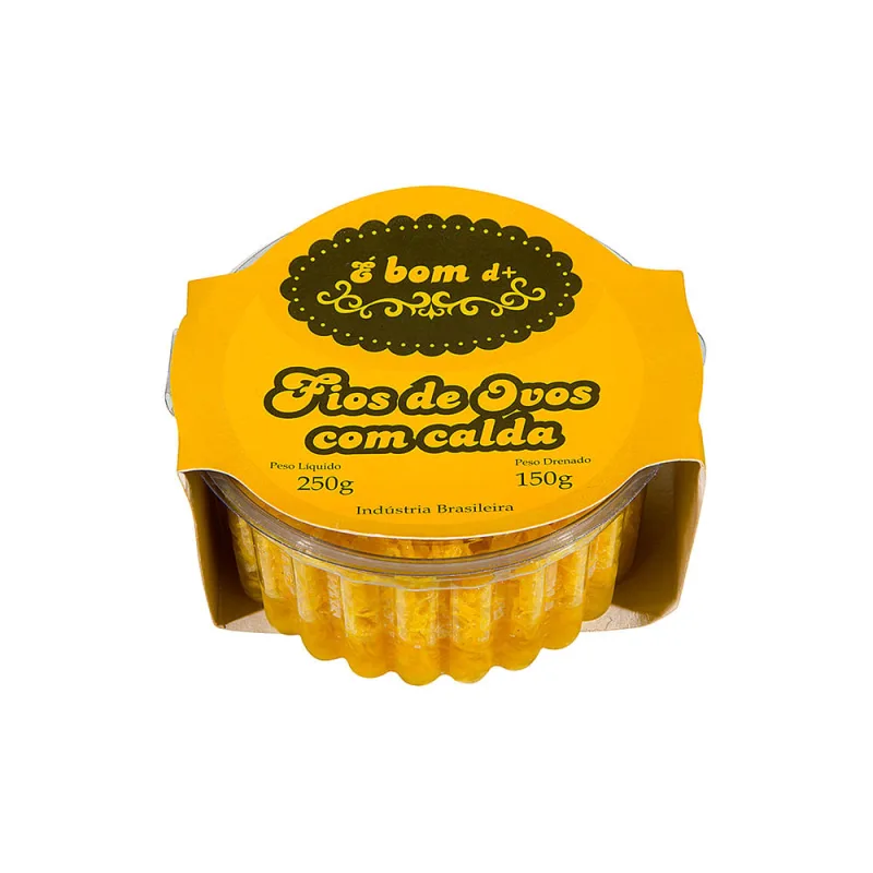 Fios de Ovos com Calda É Bom D+ 150g - É Bom D+ - Padaria