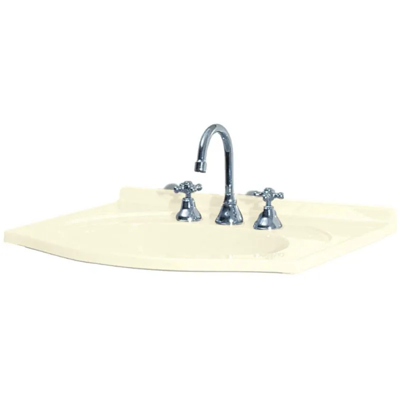 Lavatório Devile curvo 62cm biscuit Marsinty