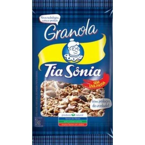 Granola Sem Uva Passa 1 Kg Tia Sonia Granola - TIA SONIA