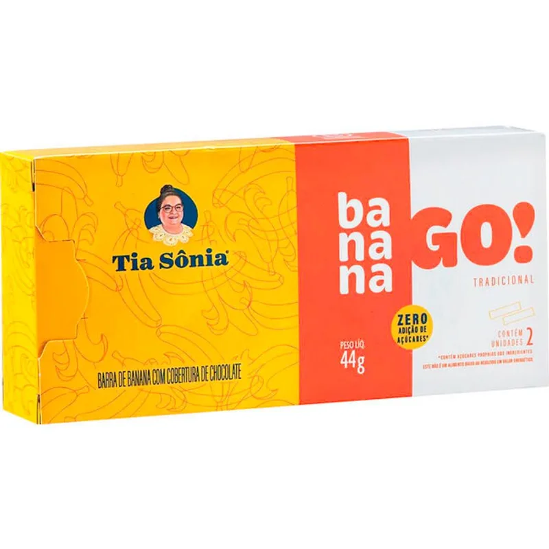 Barra de Banana Tia Sônia Go! Tradicional 44g