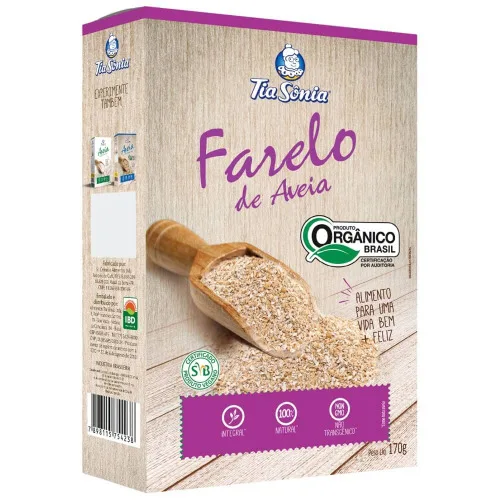 FARELO AVEIA 170G ORGÂNICO - AVEIA - Mercearia
