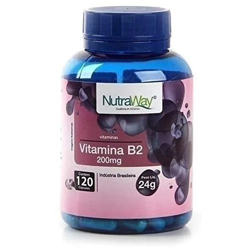 Vitamina B2 Nutraway 200mg 120caps Nutraway - NUTRAWAY - Suplementos