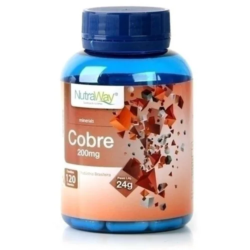 Cobre 200mg 120caps Nutraway - NUTRAWAY - Suplementos