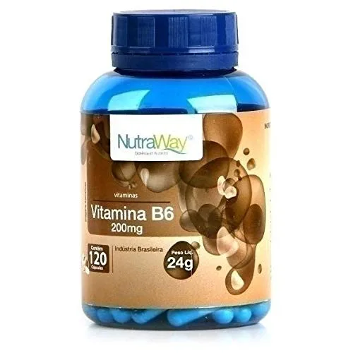 Vitamina B6 200 Mg 120 Cps Nutraway - NUTRAWAY - Farmácia