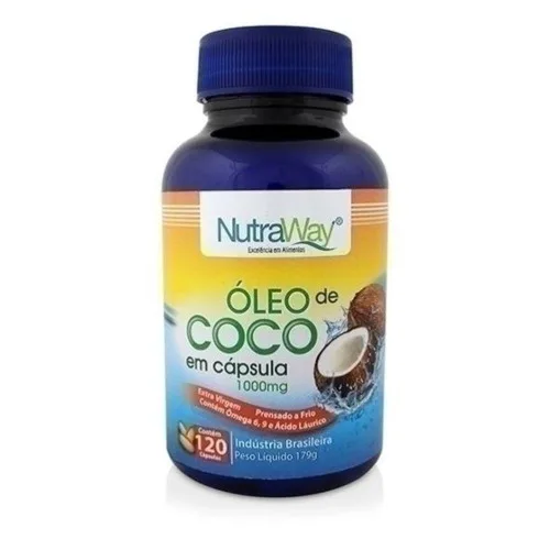 Oleo De Coco 120cap 1000mg Nutraway - NUTRAWAY - Suplementos