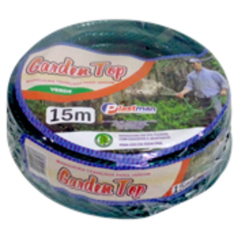 Mangueira Plastman Para Jardim Garden Top Trançada Verde 15mt