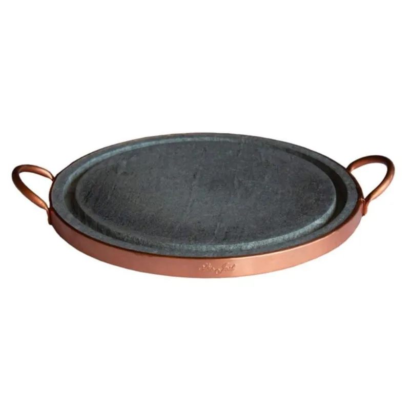 Pedra para Carnes Pedra Sabão Alça Cobre Antiaderente 21cm Industria São Jose